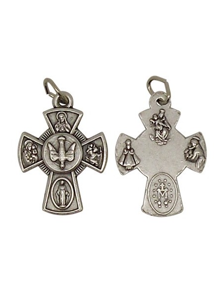 Ciondolo croce allo Spirito Santo e ai santi patroni
