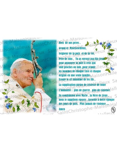 Cartolina Giovanni Paolo II preghiera - magnetica