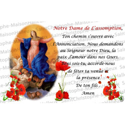 Postal Oración de Nuestra Señora de la Asunción - magnética