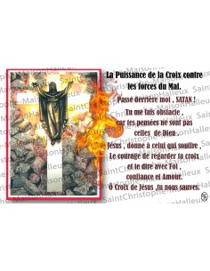 Postcard The power of the Cross against the forces of evil prayer - magnetic