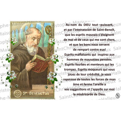 Cartolina San Benedetto preghiera - magnetica