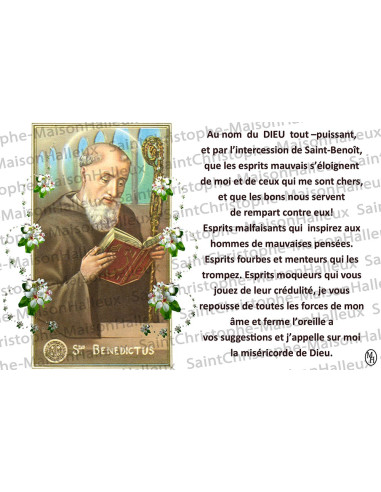 Postkarte Heiliger Benedikt Gebet - magnetisch