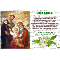 Cartolina Sacra Famiglia preghiera - magnetica