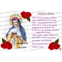 Postcard Holy Rose prayer - magnetic