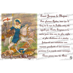 Carte postale Saint Jacques prière - aimantée