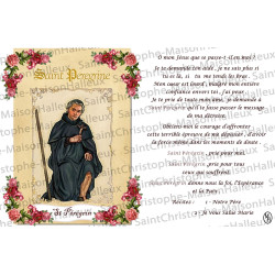 Postal Oración de San Peregrino - magnética