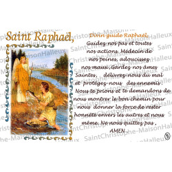 Ansichtkaart Heilige Raphaël gebed - magnetisch