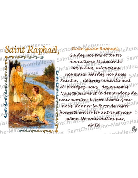 Postkarte Heiliger Raffael Gebet - magnetisch
