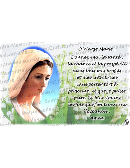 Carte postale Vierge Marie prière - aimantée