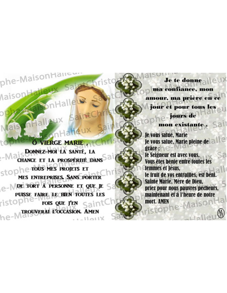 Carte postale Vierge Marie prière - aimantée