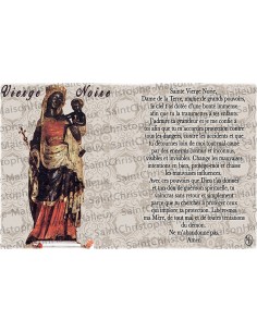 Postal Oración de Virgen Negra - magnética