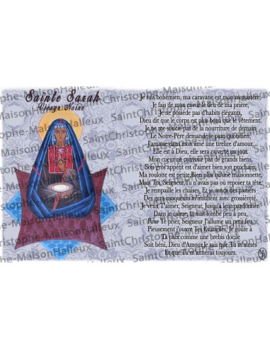 Postcard Black Virgin prayer - magnetic
