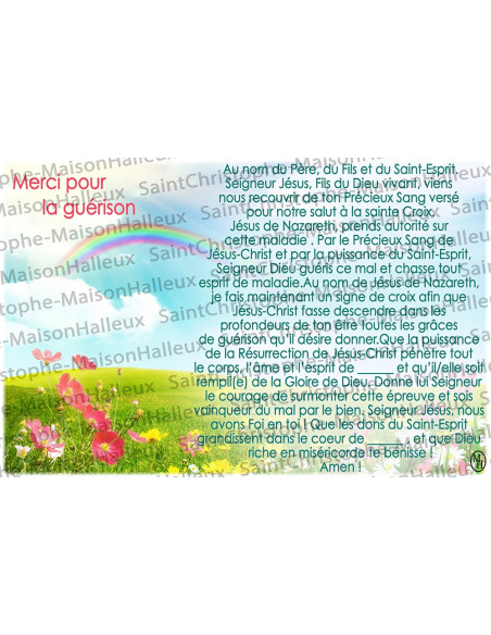 Postkarte Danke für die Heilung Gebet - magnetisch