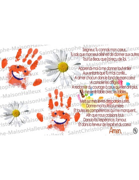 Postal Oración de Padres - magnética