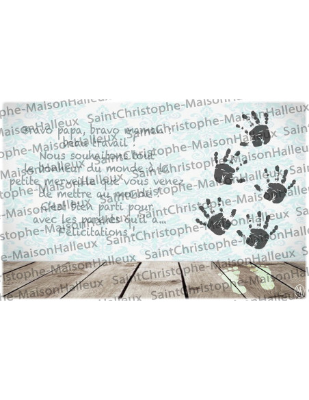 Carte postale Bébé - aimantée