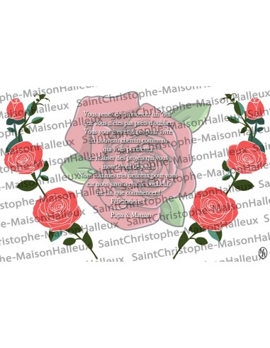 Hochzeits-Postkarte - magnetisch