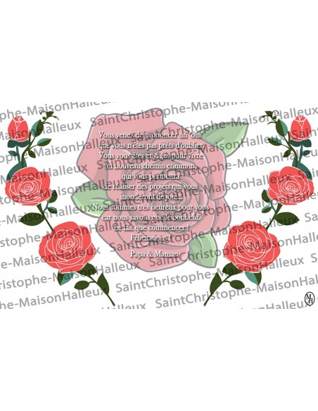 Postal de la boda - magnética