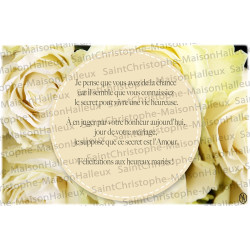 Carte postale Mariage - aimantée