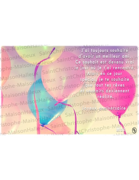 Birthday postcard - magnetic