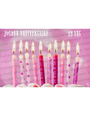 Carte postale Anniversaire - aimantée