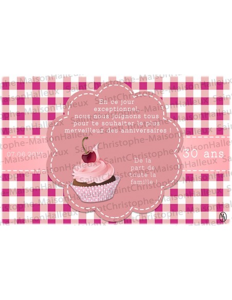 Birthday postcard - magnetic