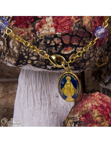 Armband tien Wonderbaarlijke Maagd - blauw