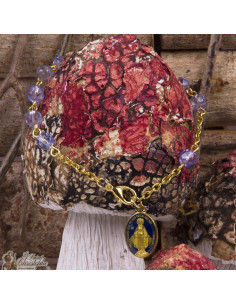 Bracelet dizaine Vierge Miraculeuse - bleue