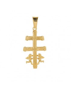 Caravaca cross pendant - 24 k gold plated