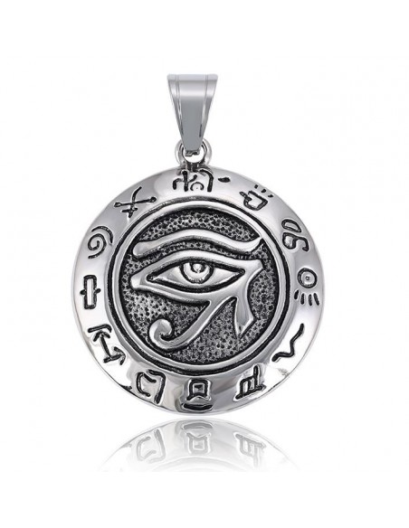 Pendentif Oeil de Râ- acier inoxydable
