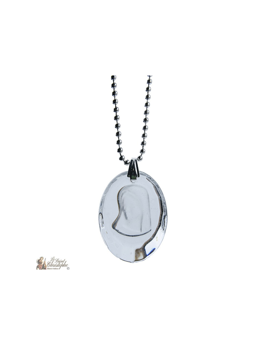 Collana Ciondolo Medaglia Di Maria Vergine VPOUERY - Acciaio Inox Oro, Per Donna E Bambina, Design Sacro - Foto 2