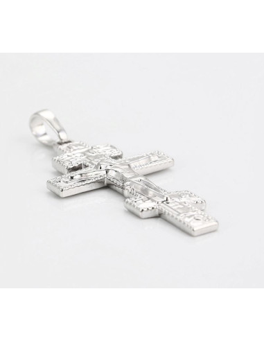 Hanger Orthodox kruismetaal Rhodium