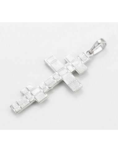 Hanger Orthodox kruismetaal Rhodium