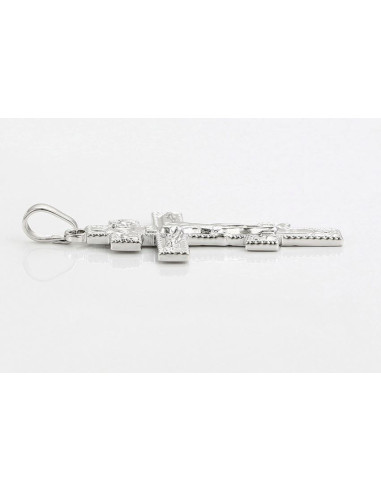 Colgante de metal ortodoxo de la cruz de rodio