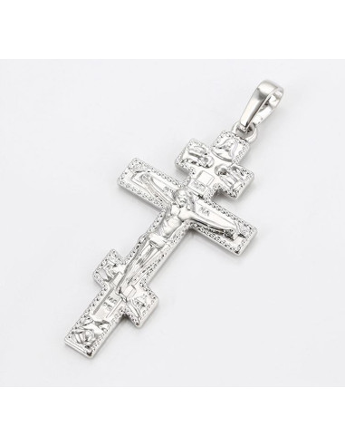 Hanger Orthodox kruismetaal Rhodium