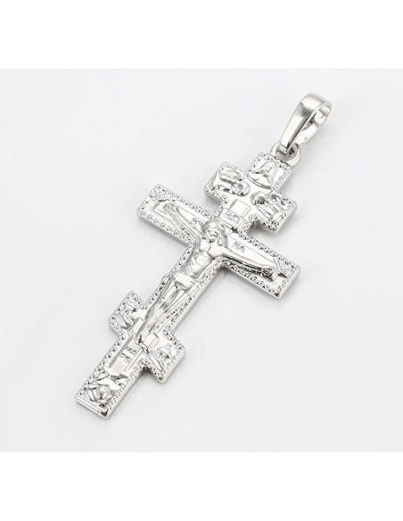 Hanger Orthodox kruismetaal Rhodium