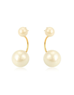 Pearl earrings - gold plated 24 K