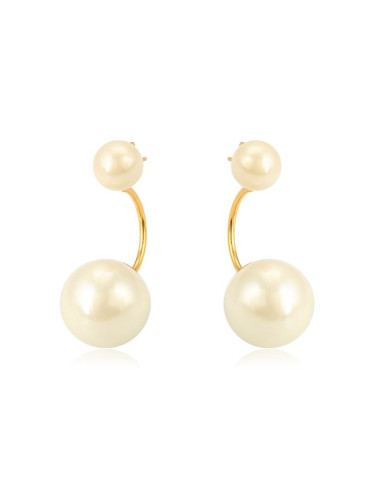 Pearl earrings - gold plated 24 K