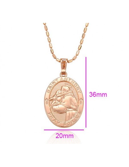 Necklace with pendant medal of St. Anthony