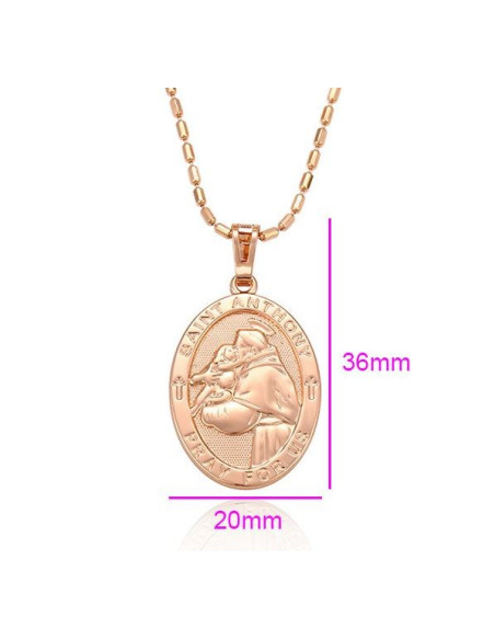 Collar con medalla colgante San Antonio