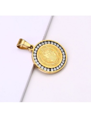 Medaglia Sintetica San Benedetto Titanio Swarovski