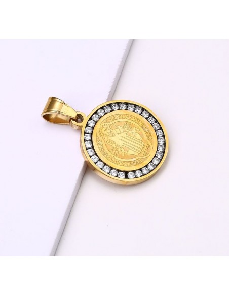 Medaglia Sintetica San Benedetto Titanio Swarovski