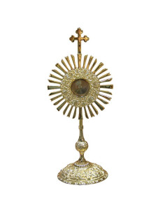 Reliquiar Monstranz mit Multicolor-Steine