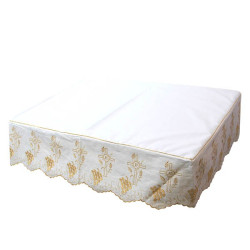 Altar Tischdecke Stickerei Kreuz gold - 3 Seiten