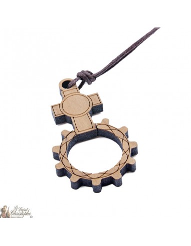 Ketting tien in natuurlijk hout