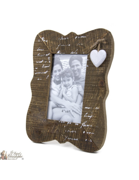 Fotolijst met houten hart