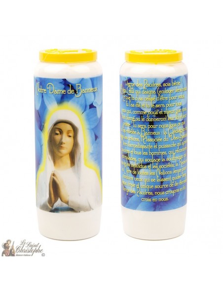 Bougies de Neuvaine Vierge des pauvres de Banneux N.D - 20 pièces