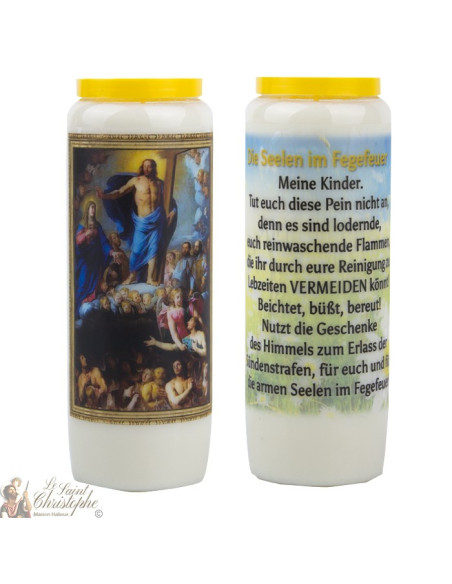 Velas de Novena con Almas del Purgatorio - 20 piezas