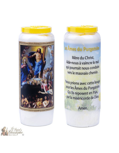 Velas de Novena con Almas del Purgatorio - 20 piezas