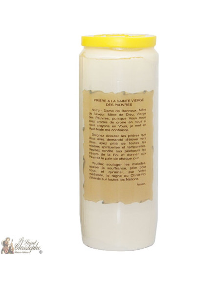 Bougies de Neuvaine Vierge des pauvres de Banneux N.D - 20 pièces