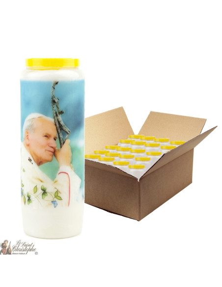Bougies de Neuvaine à Jean Paul II - 20 pièces